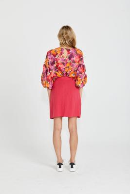 Roxanne Berry Belted Mini Skirt