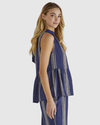 Lizzy Navy Stripe Top