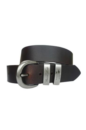 Thomas Cook Chocolate Silver Twin Keeper Belt