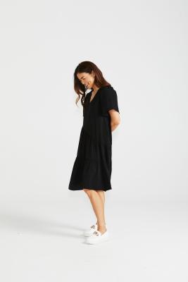 Florence Black Tiered Dress