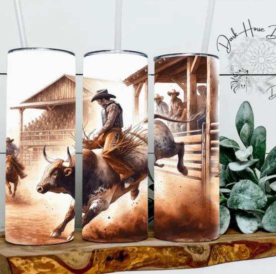 Bull Rider Tumbler