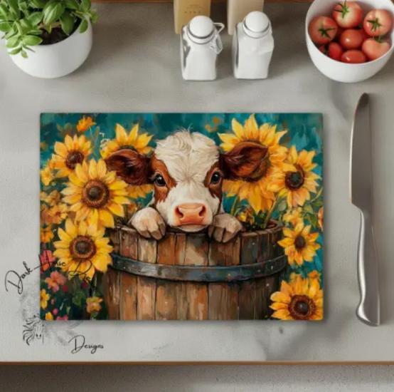 Calf Glass Cutting Board
