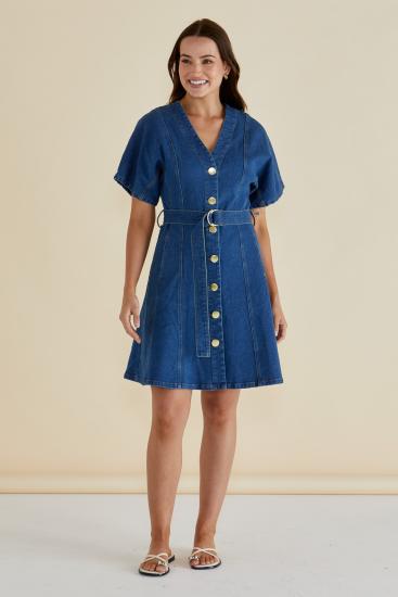 Fiori Denim Dress