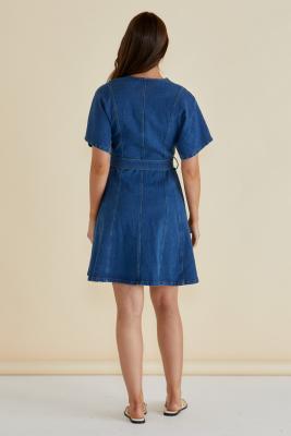 Fiori Denim Dress