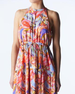 Midsummer Halter Neck Maxi Dress