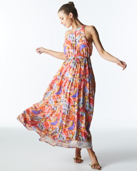 Midsummer Halter Neck Maxi Dress