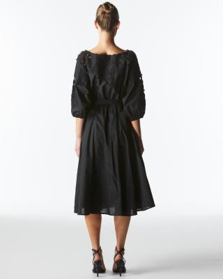 Lily Pond Black Embroidered Dress