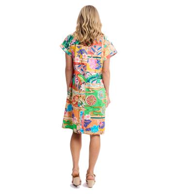 Garniers Print Reversible Short Sleeve Dress