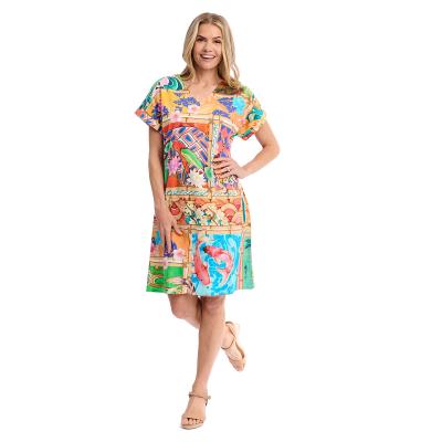 Garniers Print Reversible Short Sleeve Dress