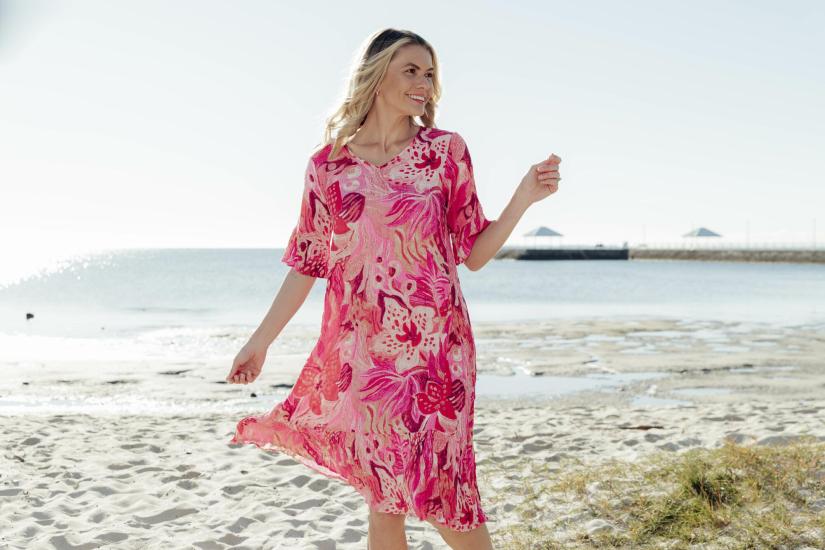 Jessica Sleeved PTD Floral 4 Dress