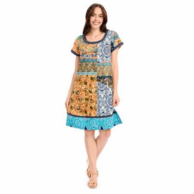 Marseille Print Patch Dress
