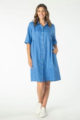 Royal Blue Linen Dress