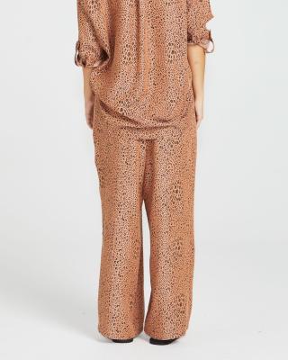 Davie Sandy Tan Animal Print Pants