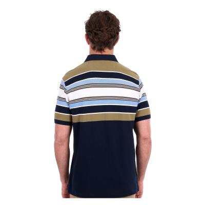 Phillip Navy/Tan Men's Short Sleeve Polo