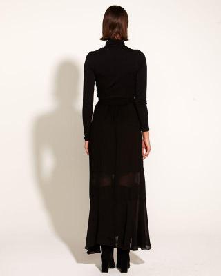 Something Beautiful Black Midi Skirt