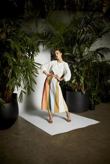 Sun Jewel Mutli Stripe Skirt