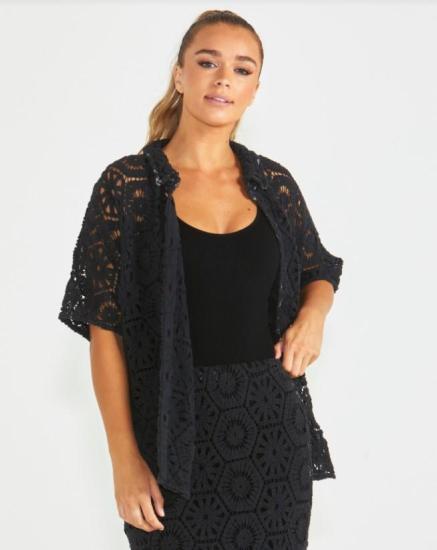 Clover Black Lace Shirt