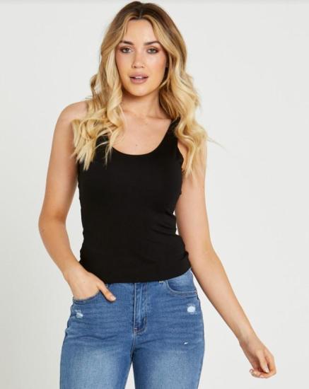 Cassie Black Singlet