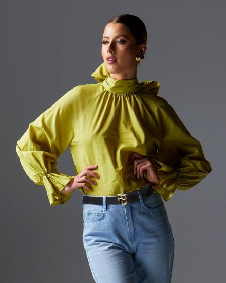 Empowered Chartreuse Top