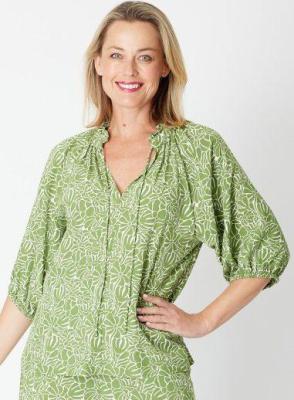 Leaves of Love Print Top