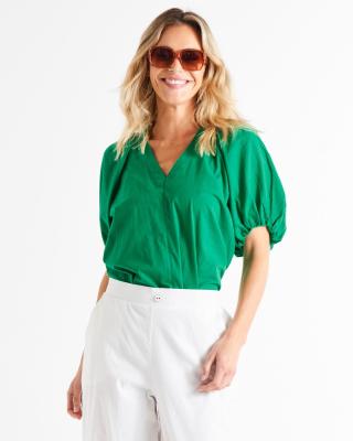 Juliet Holly Green Blouse