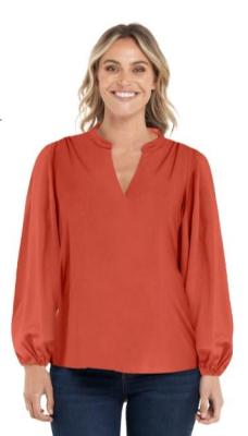 Betty Basics Pennydale Rust Shirt